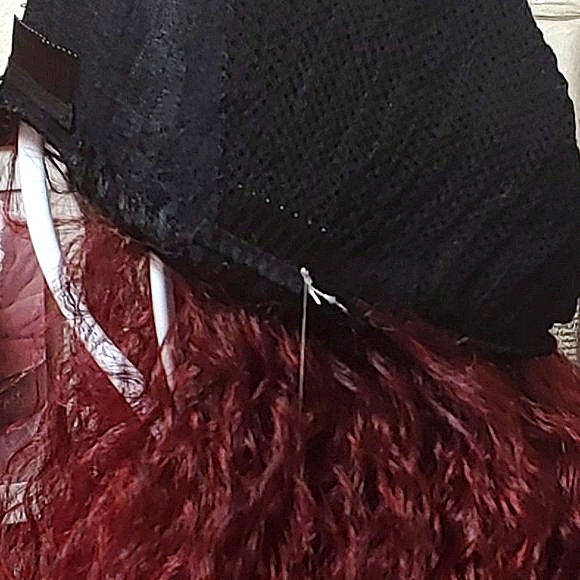 Outre Converti-Cap Half-Wig: Pina Curl Ada (Color Available: DR Red Velvet) - Picture 11 of 14